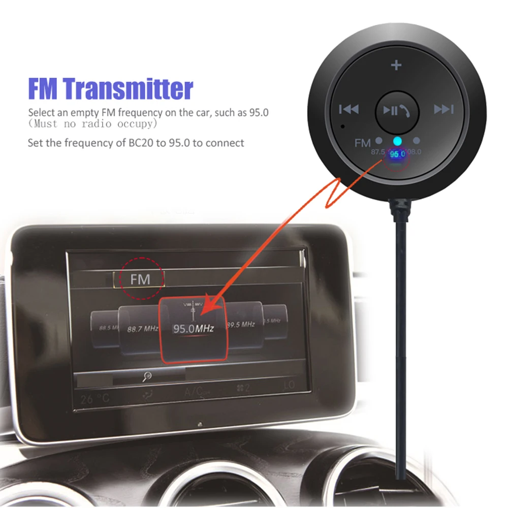 Bluetooth Aux Wireless Car Kit Music Receiver Adapter Handsfree Auto Speaker FM Radio Transmitter Car kit bluetooth Hands Free
Bluetooth Aux Wireless Car Kit Music Receiver Adapter Handsfree Auto Speaker FM Radio Transmitter Car kit bluetooth Hands Free
