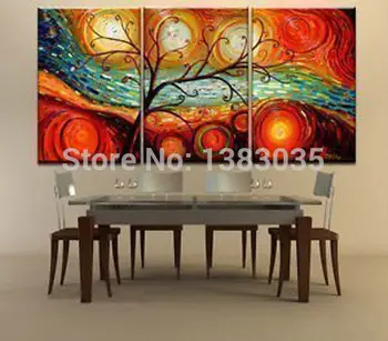Hand Painted Tree Landscape Oil Paintings On Canvas 3 Piece Modern Abstract Wall Art Dining Room Decoration Sets
Hand Painted Tree Landscape Oil Paintings On Canvas 3 Piece Modern Abstract Wall Art Dining Room Decoration Sets
