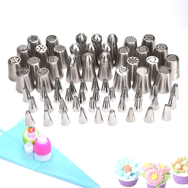 69pcs/Set Stainless Steel Pastry Nozzles Cake Decorating Tools Russian Tips Icing Piping Pastry Tips Confectionery Cupcake Tools
69pcs/Set Stainless Steel Pastry Nozzles Cake Decorating Tools Russian Tips Icing Piping Pastry Tips Confectionery Cupcake Tools