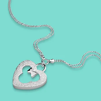 Women's Lovely Solid Silver Necklace Necklace 925 Sterling Silver Heart Mickey Pendant Necklace Girls Fashion Charm Jewelery
Women's Lovely Solid Silver Necklace Necklace 925 Sterling Silver Heart Mickey Pendant Necklace Girls Fashion Charm Jewelery