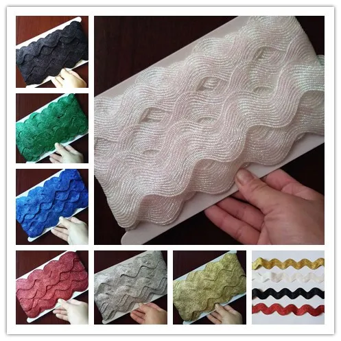 1Yard/lot Ric Rac Zig Zag Ribbons 25mm Wide Beautiful Metallic Glittery Wave Lace Cord For DIY Making
1Yard/lot Ric Rac Zig Zag Ribbons 25mm Wide Beautiful Metallic Glittery Wave Lace Cord For DIY Making