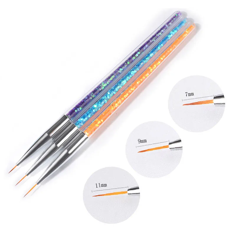 3 pcs/set Nail Art Acrylic Liner Brush French Lines Stripes Grid Painting Drawing Pen 3D DIY Tips Manicure Tools
3 pcs/set Nail Art Acrylic Liner Brush French Lines Stripes Grid Painting Drawing Pen 3D DIY Tips Manicure Tools