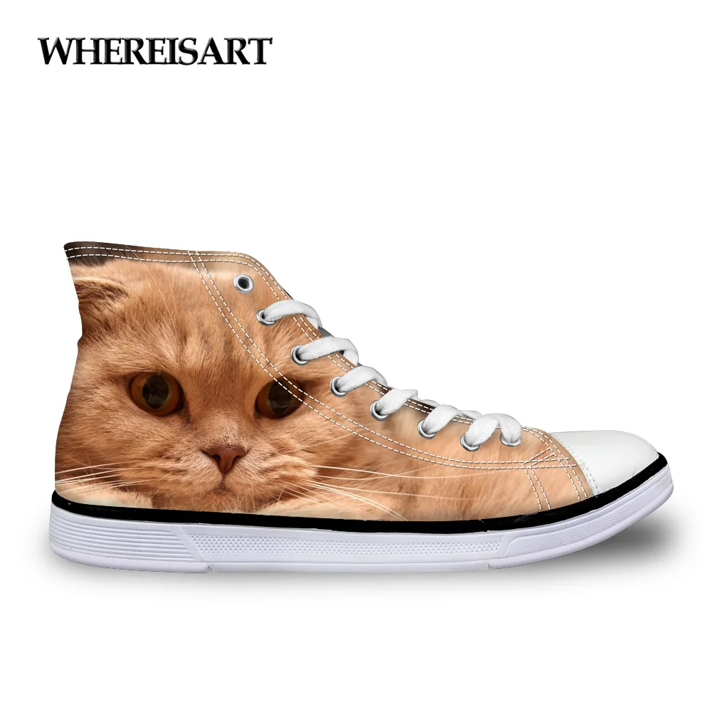WHEREISART Cute Animal Cat Printed Women Fashion Vulcanize Shoes Classic High Top Canvas Shoes Women Leisure Female Sneakers 
WHEREISART Cute Animal Cat Printed Women Fashion Vulcanize Shoes Classic High Top Canvas Shoes Women Leisure Female Sneakers