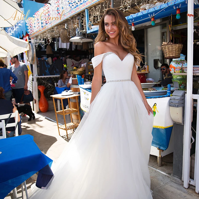 Ashley Carol A-Line Wedding Dress 2019 Beaded Sweetheart Crystals Sashes Elegant High Quality Simple Bridal Gown Robe de Mariee
Ashley Carol A-Line Wedding Dress 2019 Beaded Sweetheart Crystals Sashes Elegant High Quality Simple Bridal Gown Robe de Mariee