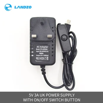 5V 3A Power Supply Raspberry Pi 3 B+ DC Power Adapter Switch Button UK Plug for Raspberry Pi 3 Model B +/3
5V 3A Power Supply Raspberry Pi 3 B+ DC Power Adapter Switch Button UK Plug for Raspberry Pi 3 Model B +/3
