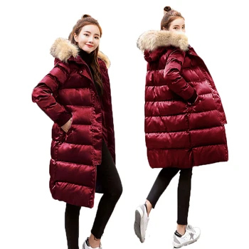 2020 Winter New Fur Collar Women Long Jacket Slim Fit Thick Hooded Down Jacket Gold Velvet Coat Parkas Down Cotton Female Jacket
2020 Winter New Fur Collar Women Long Jacket Slim Fit Thick Hooded Down Jacket Gold Velvet Coat Parkas Down Cotton Female Jacket
