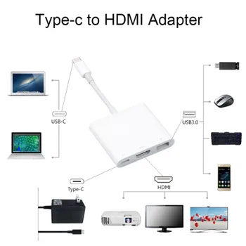 30HZ 60HZ Type-C USB C to HDMI Adapter Cable USB 3.1 Type c Charging Converter Male to Female Digital AV Multiport Adapter
30HZ 60HZ Type-C USB C to HDMI Adapter Cable USB 3.1 Type c Charging Converter Male to Female Digital AV Multiport Adapter