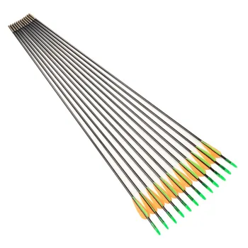 New Hunting Nocks Fletched Arrows Fiberglass Arrow 31" Spine700 with Orange Feather for Recurve Bow Arrow Long Bow Fiber Arrows
New Hunting Nocks Fletched Arrows Fiberglass Arrow 31" Spine700 with Orange Feather for Recurve Bow Arrow Long Bow Fiber Arrows