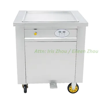 110V/60Hz 60*60cm pan size single flat pan fried ice cream machine with temperature control system
110V/60Hz 60*60cm pan size single flat pan fried ice cream machine with temperature control system