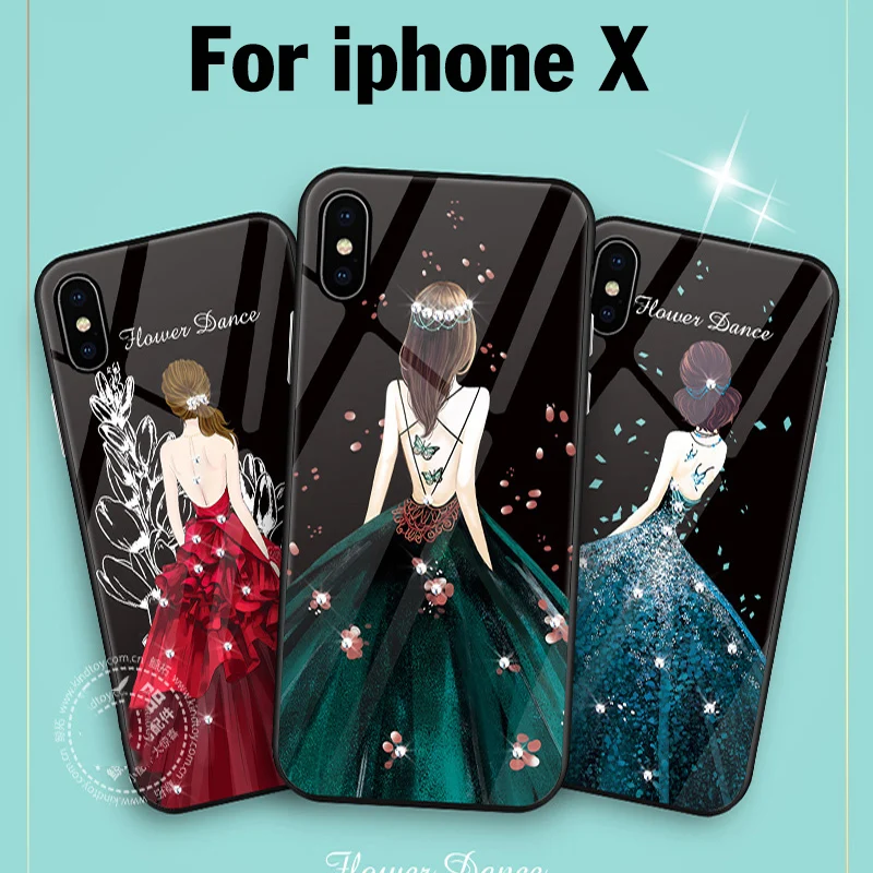 For iphone X case phone cover 9H Tempered Glass back Cover iphoneX cases shell 10 anti-Explode iphone10 | Мобильные телефоны и