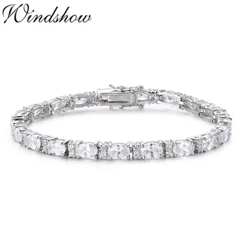 925 Sterling Silver Cluster Oval CZ Stones Tennis Bracelets For Women Pulseras Pulseira Bride Bracelete Jewelry Girl Friend Gift
925 Sterling Silver Cluster Oval CZ Stones Tennis Bracelets For Women Pulseras Pulseira Bride Bracelete Jewelry Girl Friend Gift