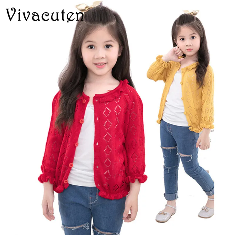 Spring Autumn Girls Sweaters For School Kids Hollow Out Cardigan Sweater Children Teenagers Clothes Baby Knitted Coat Tops H111
Spring Autumn Girls Sweaters For School Kids Hollow Out Cardigan Sweater Children Teenagers Clothes Baby Knitted Coat Tops H111