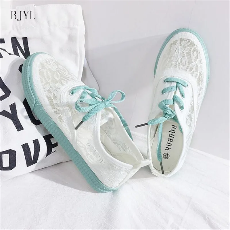 BJYL Sneakers Lace openwork sneakers Women Vulcanize Shoes Casual Breathable Shoes Female Soft Summer Flats Ladies B282 
BJYL Sneakers Lace openwork sneakers Women Vulcanize Shoes Casual Breathable Shoes Female Soft Summer Flats Ladies B282