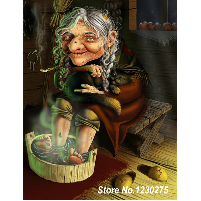 Diy Full Square Diamond Embroidery Witch Wash Feet 5D Diamond Painting Cross Stitch Needlework Diamond Mosaic FG071
Diy Full Square Diamond Embroidery Witch Wash Feet 5D Diamond Painting Cross Stitch Needlework Diamond Mosaic FG071