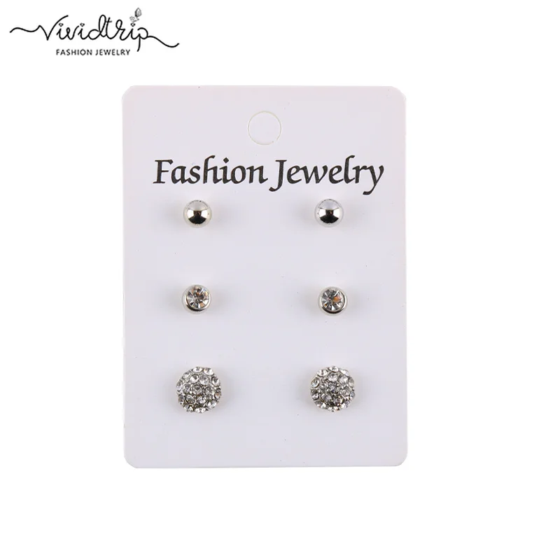 Fashion 3 Pair/Set Stud Earrings Set Imitation Pearl Crystal CCB Gold Earring Lots of Earrings For Women Girls Jewelry Wholesale
Fashion 3 Pair/Set Stud Earrings Set Imitation Pearl Crystal CCB Gold Earring Lots of Earrings For Women Girls Jewelry Wholesale