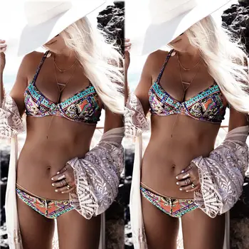 Women Sexy National Style Bikini Set Push up Padded swimwear Swimsuit Boho Beach Bathing suit
Women Sexy National Style Bikini Set Push up Padded swimwear Swimsuit Boho Beach Bathing suit