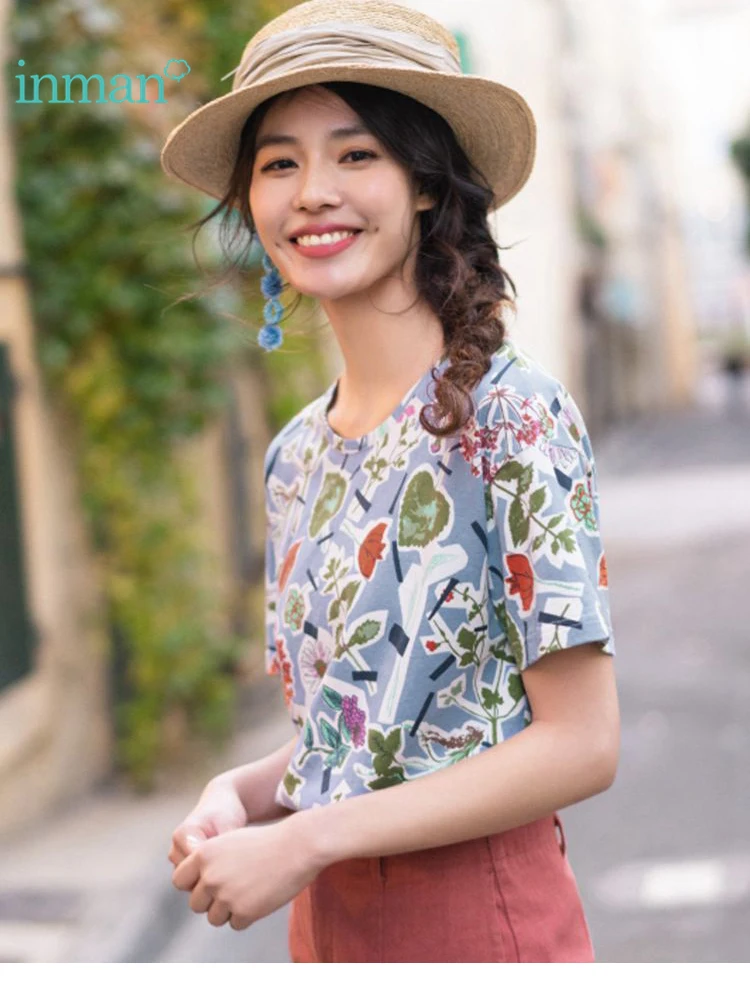 INMAN 2019 Summer New Arrival O-neck Retro Print Casual Holiday Style Loose All Matched Short Sleeves Women T-Shirt
INMAN 2019 Summer New Arrival O-neck Retro Print Casual Holiday Style Loose All Matched Short Sleeves Women T-Shirt