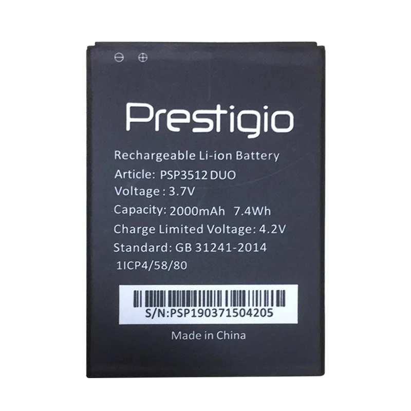 2000mAh PSP3512 DUO Battery For Prestigio Muze B3 PSP3512 DUO PSP3512DUO Cell Phone Battery
2000mAh PSP3512 DUO Battery For Prestigio Muze B3 PSP3512 DUO PSP3512DUO Cell Phone Battery