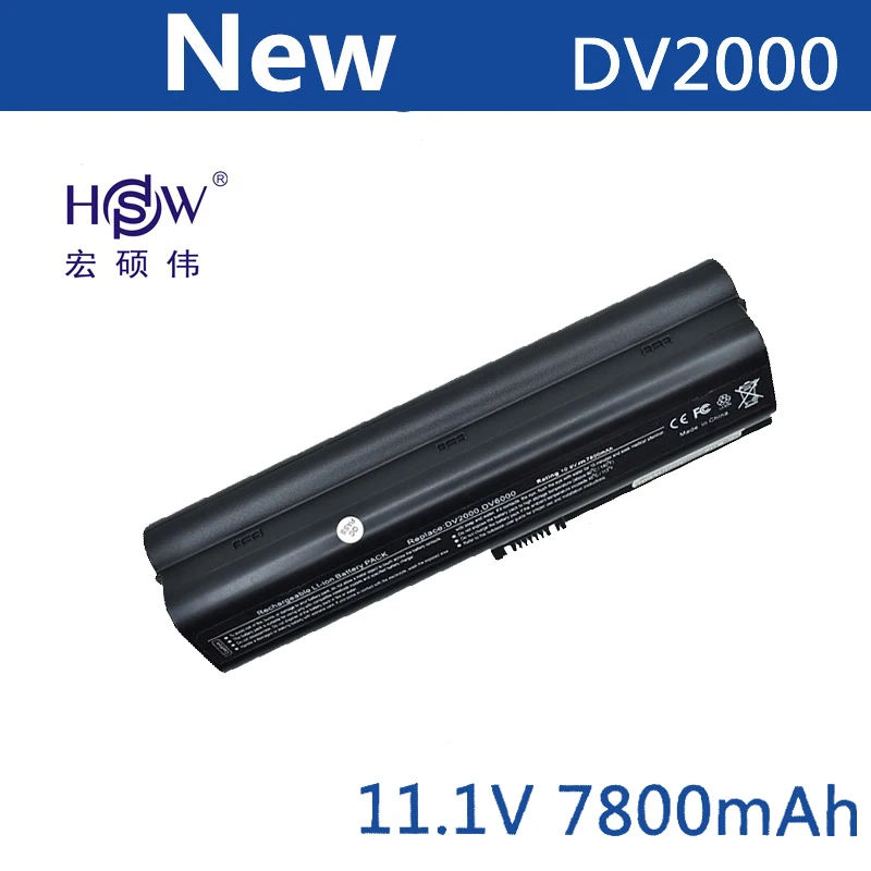 HSW 7800 мАч аккумулятор для ноутбука HP Pavilion DV2000 DV2100 DV2200 DV2700 DV2800 DV2900 DV6000 DV6300 DV6700 HSTNN-DB42