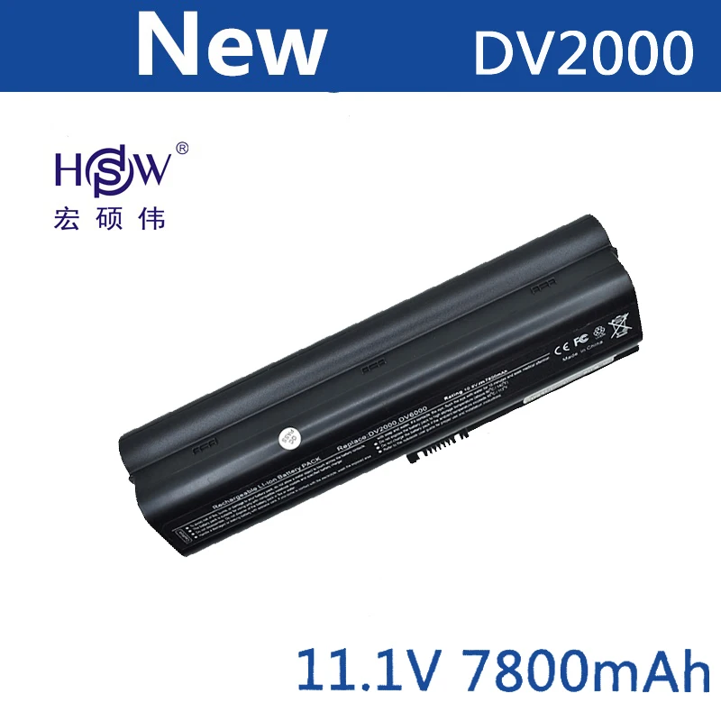 

7800mAH laptop battery for HP Pavilion DV2000 DV2100 DV2200 DV2700 DV2800 DV2900 DV6000 DV6300 DV6700 HSTNN-DB42 HSTNN-LB42
