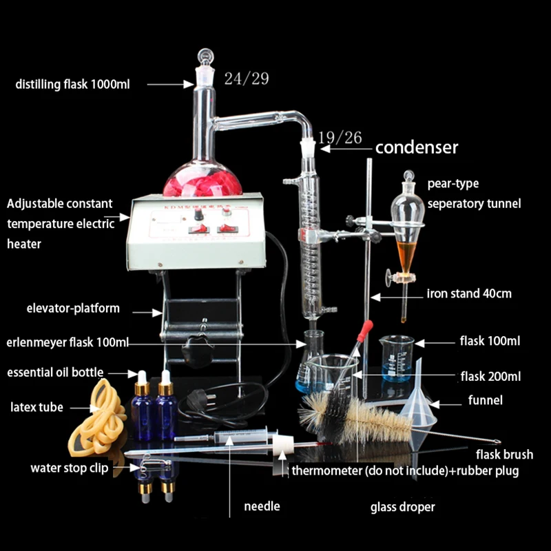 Distillation electric heating set Distillation Purified essential oil Extracting toilet water
Distillation electric heating set Distillation Purified essential oil Extracting toilet water