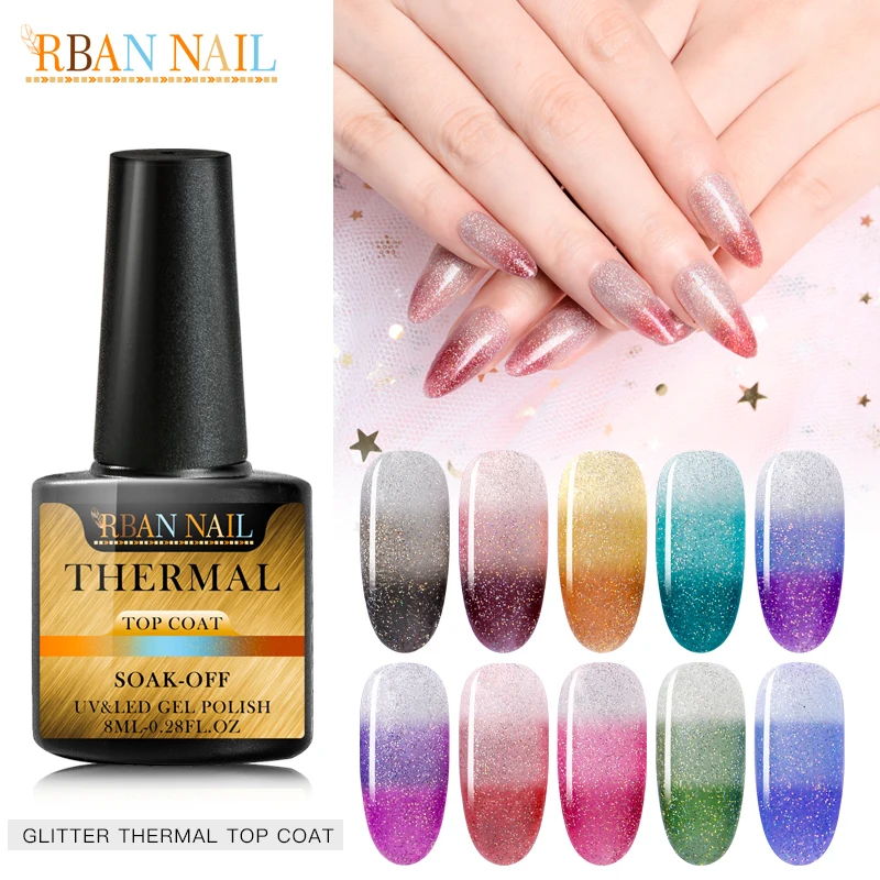 RBAN NAIL 8ML Rainbow Thermal Color Changing Top Coat Gel Nail Polish Holographic Glitter Temperature Soak Off UV Gel Varnish
RBAN NAIL 8ML Rainbow Thermal Color Changing Top Coat Gel Nail Polish Holographic Glitter Temperature Soak Off UV Gel Varnish