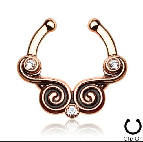 2015 3 Pcs 316l Surgical Steel Zircon Clip On Fake Septum For Clicker Daith Cartilage Tribal Fan Non Piercing Nose Ring Hoop
2015 3 Pcs 316l Surgical Steel Zircon Clip On Fake Septum For Clicker Daith Cartilage Tribal Fan Non Piercing Nose Ring Hoop