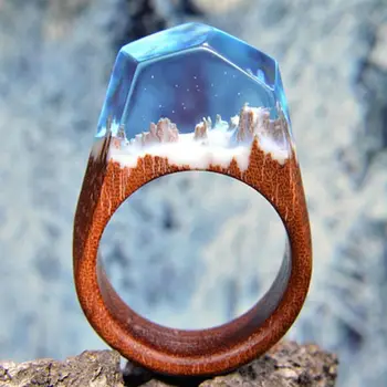 Handcrafted Wooden Secret Inside Snow Mountain Wood Resin Rings For Women Transparent Wedding Band Female Jewelry Dropshipping
Handcrafted Wooden Secret Inside Snow Mountain Wood Resin Rings For Women Transparent Wedding Band Female Jewelry Dropshipping