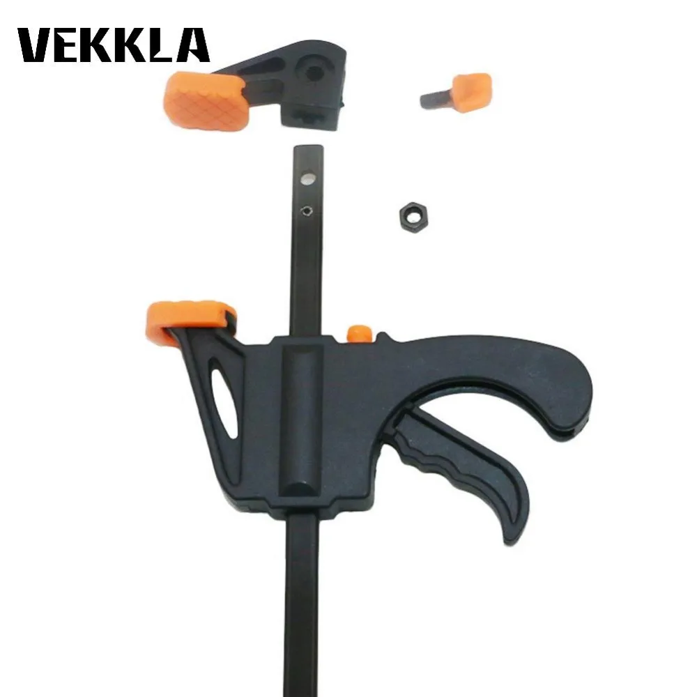 1Pc 4 Inch Quick Grip Clip Woodworking Clamp Ratchet Bar Fast Release F Shape Speed Squeeze DIY Hand Tool plastic+ aluminum
1Pc 4 Inch Quick Grip Clip Woodworking Clamp Ratchet Bar Fast Release F Shape Speed Squeeze DIY Hand Tool plastic+ aluminum