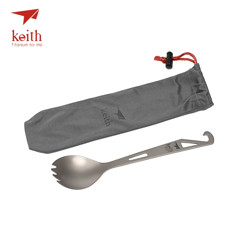 Keith Titanium Spork With Fork Tip Bottle Opener Camping Travel Tablewares Picnic Convenient Hanger On Top Fork Spoon 15g Ti5311
Keith Titanium Spork With Fork Tip Bottle Opener Camping Travel Tablewares Picnic Convenient Hanger On Top Fork Spoon 15g Ti5311