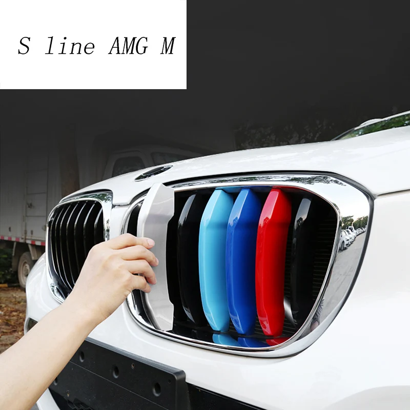 Фото Автомобильный Стайлинг для BMW X3 G01 X4 Передняя средняя решетка гриль отделка