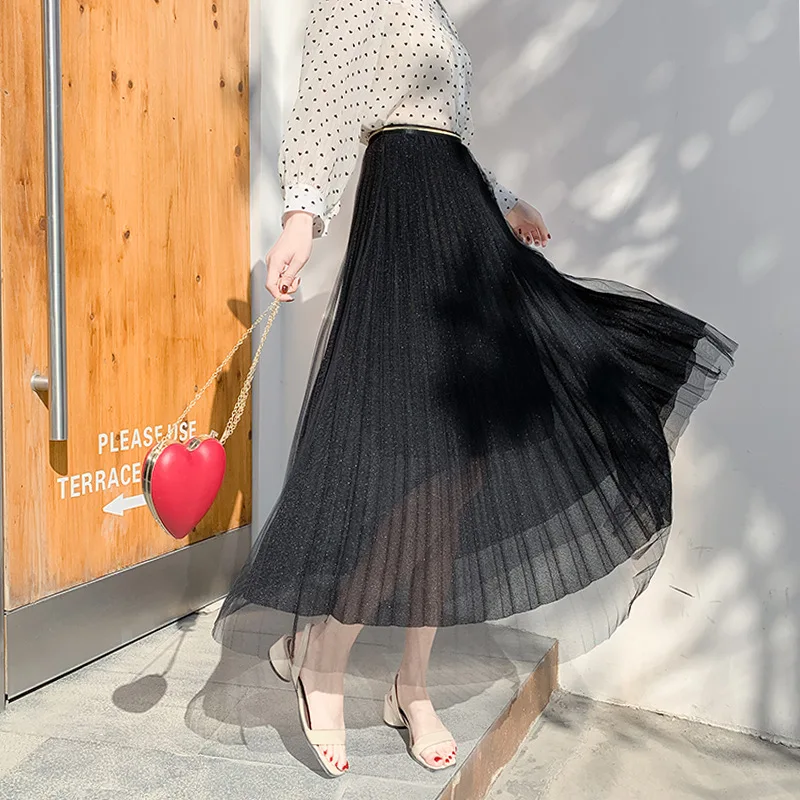 2019 New Spring New Korean Women Skirts Was Thin Pleated Skirt A-Line Net Yarn Long Solid Color Skirt Female Fall Fairy Mesh
2019 New Spring New Korean Women Skirts Was Thin Pleated Skirt A-Line Net Yarn Long Solid Color Skirt Female Fall Fairy Mesh