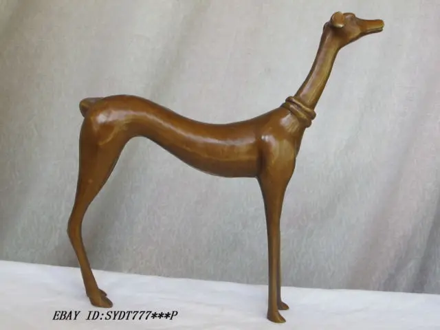 9" Bronze handwork Lifelike animal Italian Greyhound Dog gazehound Statue Garden Decoration 100% real Brass Bronze
9" Bronze handwork Lifelike animal Italian Greyhound Dog gazehound Statue Garden Decoration 100% real Brass Bronze