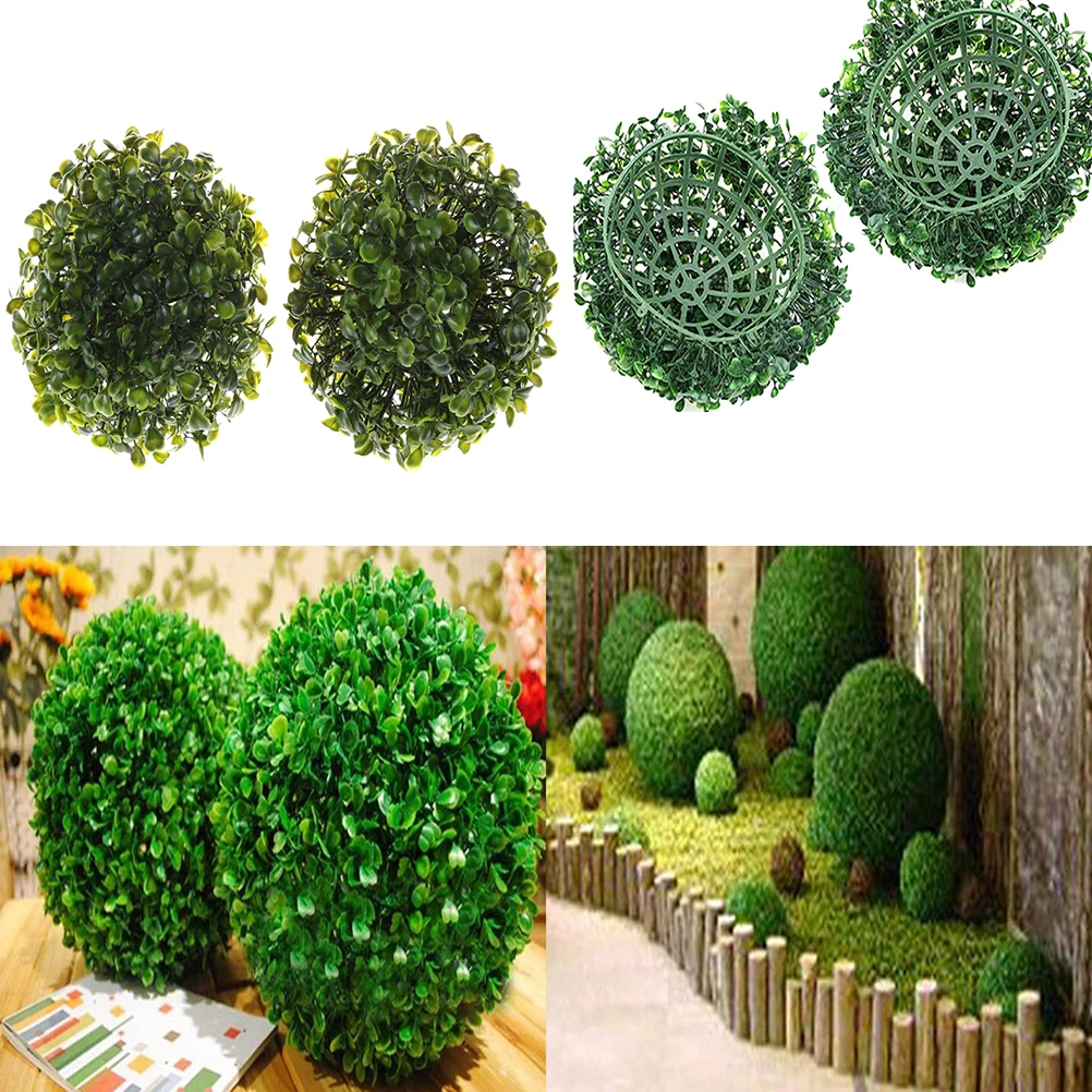 Best Artificial 35cm Green Boxwood Buxus Grass Topiary Hanging Ball