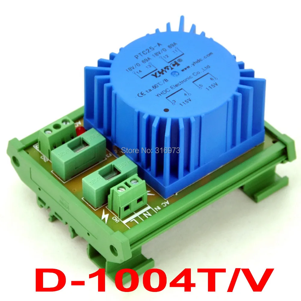 P 230VAC, S 36VAC, 25VA DIN Rail Mount Toroidal Power Transformer Module.
P 230VAC, S 36VAC, 25VA DIN Rail Mount Toroidal Power Transformer Module.