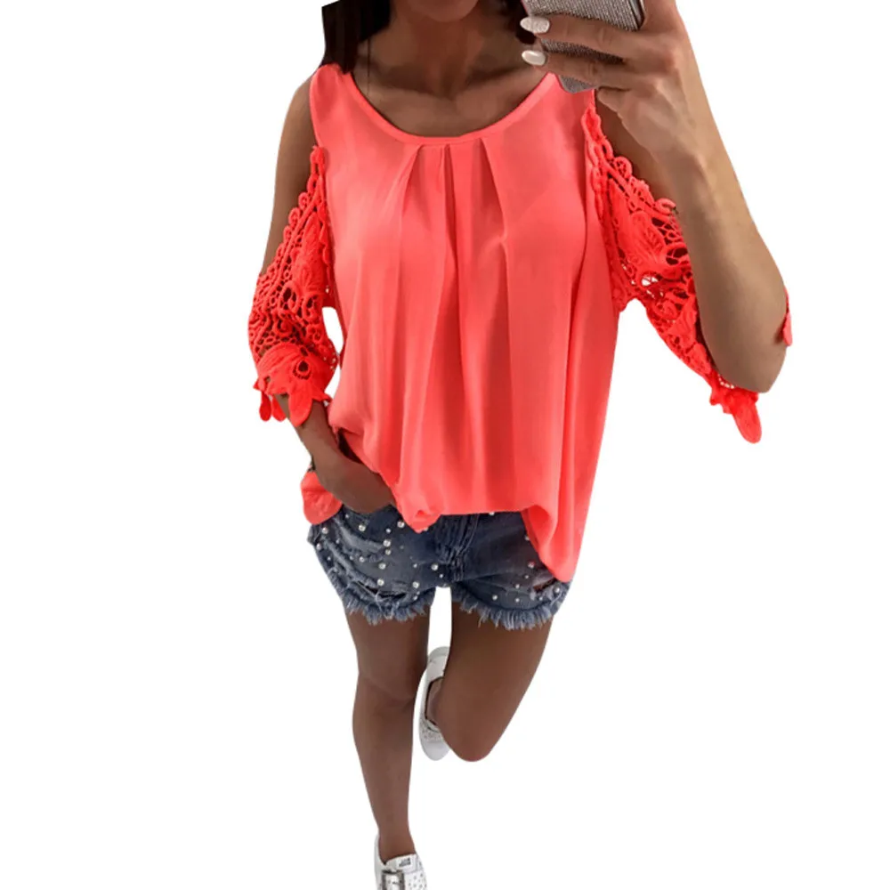 Women Hollow Lace Sleeves Loose Tops Blouse Shirts Casual Shirts camisa feminina manga comprida blouse femme ete 2017 blusas
Women Hollow Lace Sleeves Loose Tops Blouse Shirts Casual Shirts camisa feminina manga comprida blouse femme ete 2017 blusas