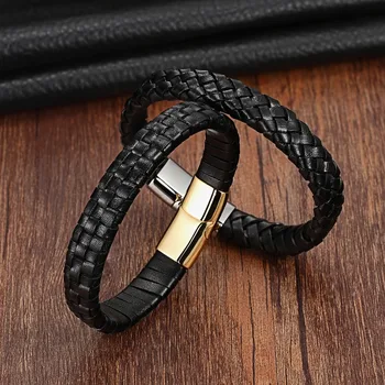 XQNI Stripe/Box Chain Gold/Silver Color Stainless Steel Genuine Leather Bracelet For Men Fashion Jewelry Birthday Party Gift
XQNI Stripe/Box Chain Gold/Silver Color Stainless Steel Genuine Leather Bracelet For Men Fashion Jewelry Birthday Party Gift