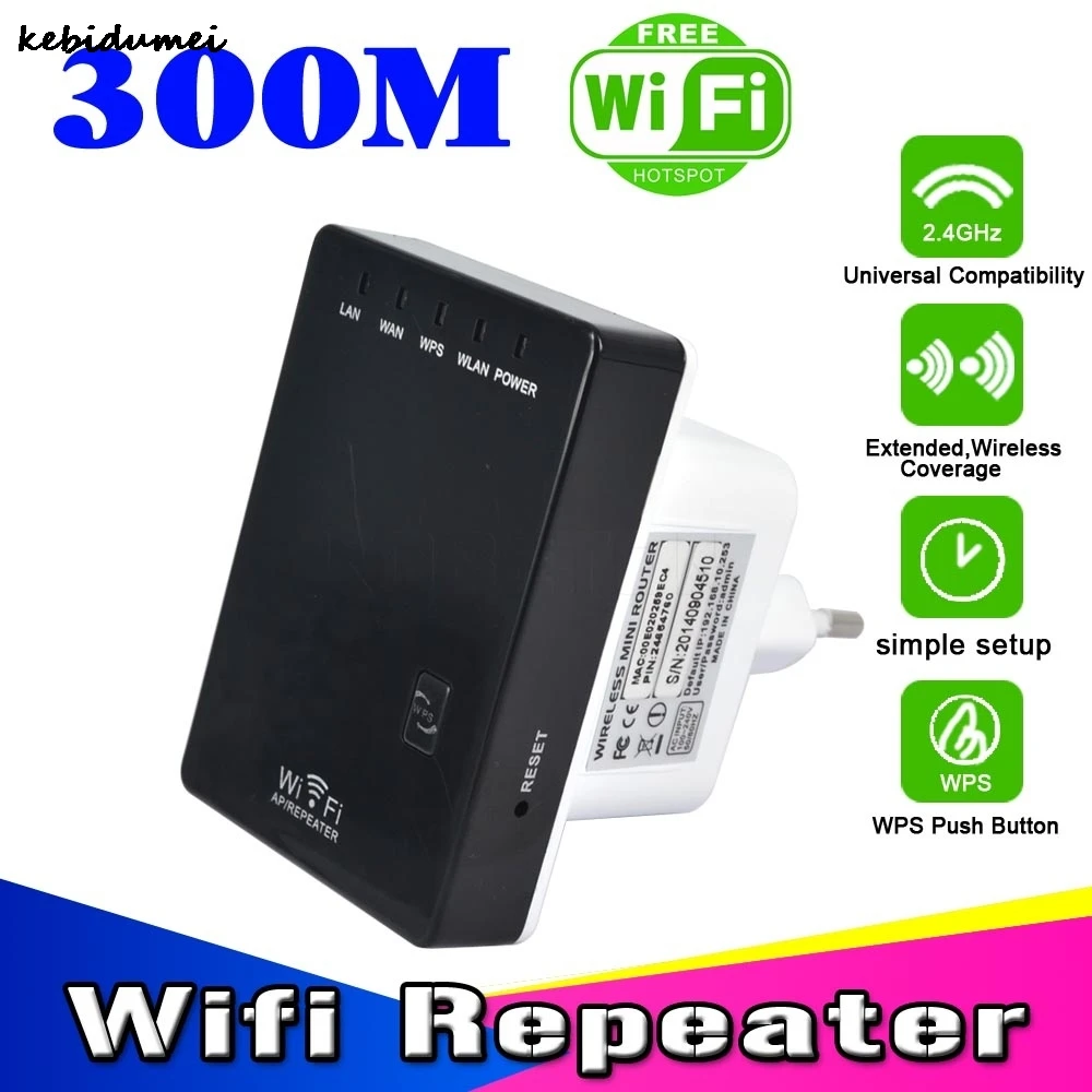 Kebidumei 1 Set 300 Mbps Wireless-N wifi router Wi-Fi AP Repeater 802.11 b/g/n Mini wi fi Network Range Expander Signal Booster
Kebidumei 1 Set 300 Mbps Wireless-N wifi router Wi-Fi AP Repeater 802.11 b/g/n Mini wi fi Network Range Expander Signal Booster
