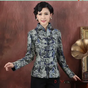 Hot Sale Blue Women's Silk Satin Tang Suit Slim Printed Jacket Chinese Formal Buttton Coat Dropshipping Size S To XXXL NJ189
Hot Sale Blue Women's Silk Satin Tang Suit Slim Printed Jacket Chinese Formal Buttton Coat Dropshipping Size S To XXXL NJ189