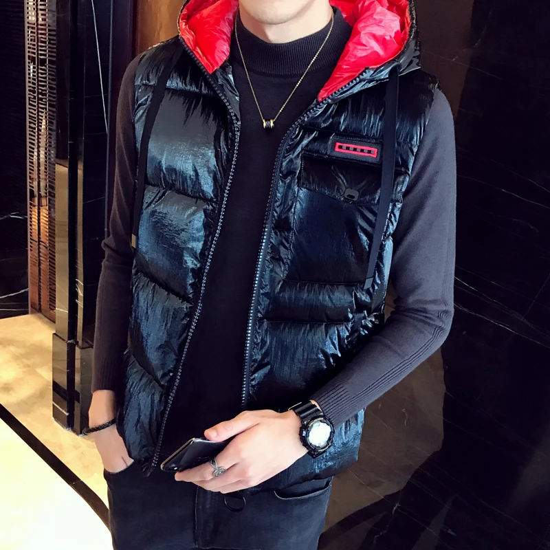 2018 autumn and winter new vest shoulder thickening short coat vest hooded stand collar down cotton stitching vest male
2018 autumn and winter new vest shoulder thickening short coat vest hooded stand collar down cotton stitching vest male