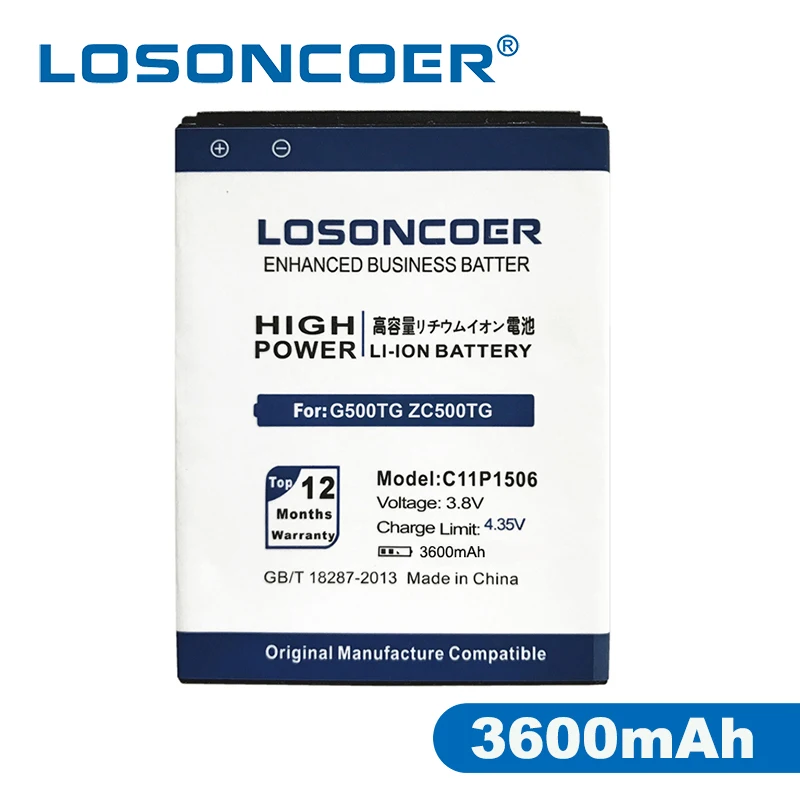 LOSONCOER 3600mAh C11P1506 High Quality Battery For ASUS Live G500TG ZC500TG Z00VD ZenFone Go 5.5inch Phone Battery~In Stock
LOSONCOER 3600mAh C11P1506 High Quality Battery For ASUS Live G500TG ZC500TG Z00VD ZenFone Go 5.5inch Phone Battery~In Stock