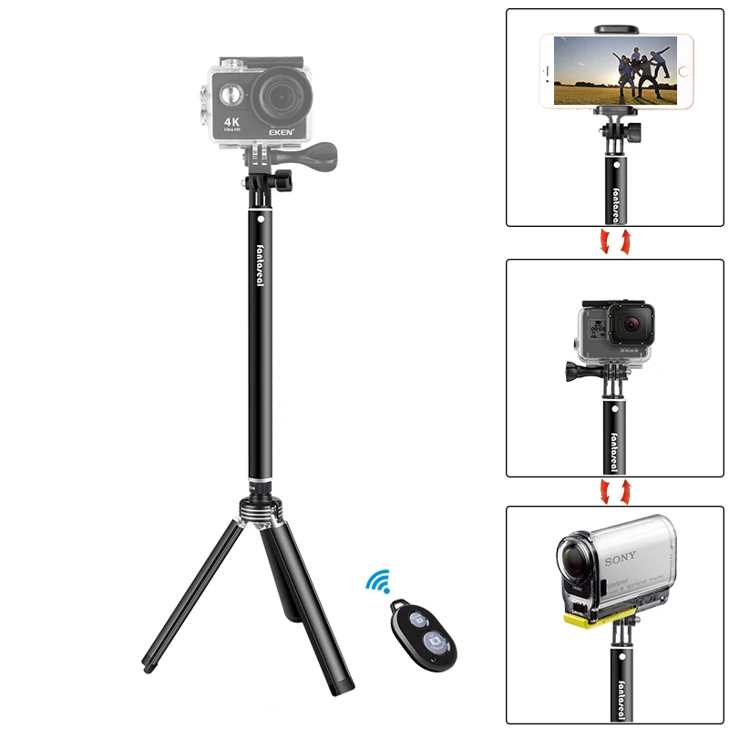 Wirelesss Remote Shutter Selfie Stick Tripod Stand for Xiaomi Huawei Smartphone Eken H9R H9 SJCAM SJ8 Pro SJ7 Star Action Camera
Wirelesss Remote Shutter Selfie Stick Tripod Stand for Xiaomi Huawei Smartphone Eken H9R H9 SJCAM SJ8 Pro SJ7 Star Action Camera
