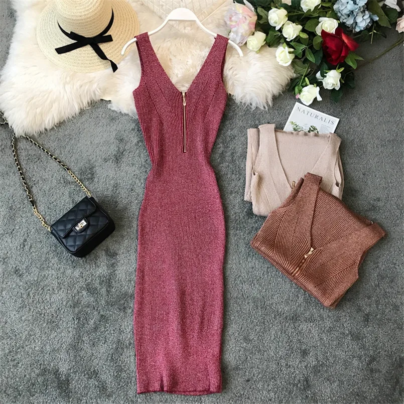 Slim Sexy Zipper V Neck Summer Striped Print Knit Midi Long Dress Women Vestido De Festa Tank Club Casual Party Bodycon Vestidos
Slim Sexy Zipper V Neck Summer Striped Print Knit Midi Long Dress Women Vestido De Festa Tank Club Casual Party Bodycon Vestidos