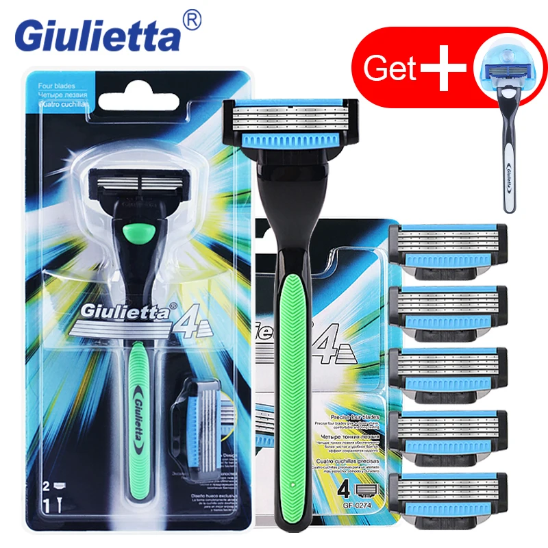Giulietta 2019 New 4 Layer Blade Shaving Razor For Men 7pcs / set 1 Handle & 6 Blades Stainless Steel Manual Shave Razors Rasoir
Giulietta 2019 New 4 Layer Blade Shaving Razor For Men 7pcs / set 1 Handle & 6 Blades Stainless Steel Manual Shave Razors Rasoir