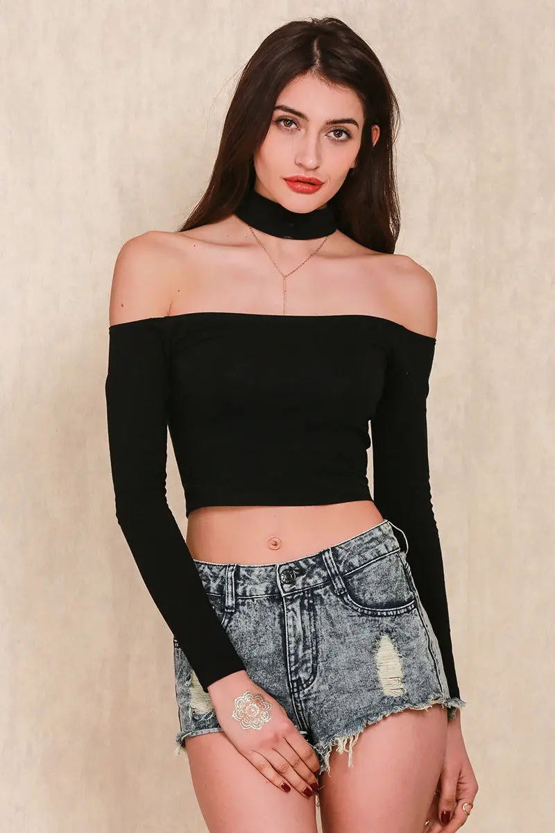 Long Sleeve Casual Shirt Crop Tops T-Shirts Fashion Sexy Women Cotton Clothing Off Shoulder
Long Sleeve Casual Shirt Crop Tops T-Shirts Fashion Sexy Women Cotton Clothing Off Shoulder