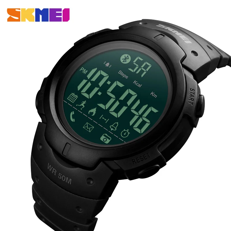 

Men's Sport Smart Watch SKMEI Brand Fashion Pedometer Remote Camera Calorie Bluetooth Smartwatch Reminder Digital Wristwatches