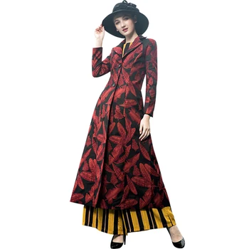 Jacquard Trench Coat Long Sleeve Plus Size Single Breasted Women Overcoat Elegant High Quality Flowers Slim Fall Outwear 9072
Jacquard Trench Coat Long Sleeve Plus Size Single Breasted Women Overcoat Elegant High Quality Flowers Slim Fall Outwear 9072