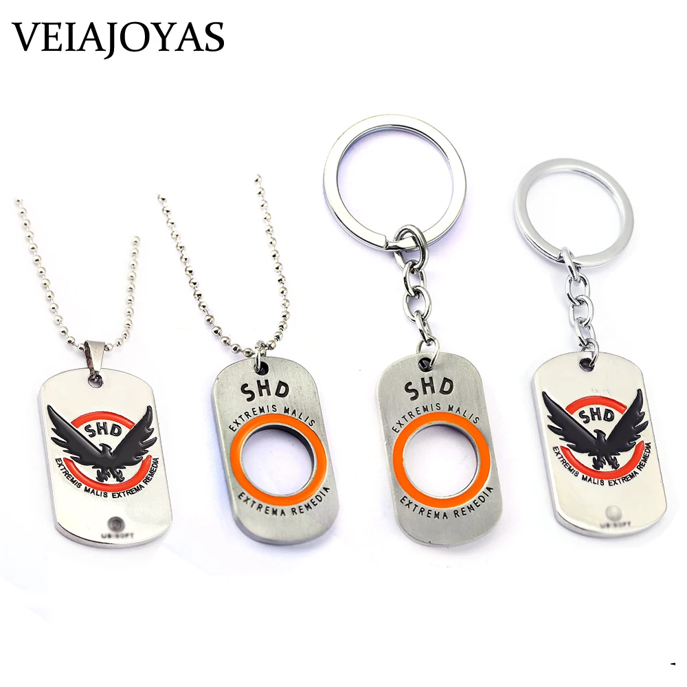 Game Tom Clancys The Division Pendants Necklace Ancient Silver Dog Tag Charms Keychain Car Keyring gifts men Jewelry Accessories
Game Tom Clancys The Division Pendants Necklace Ancient Silver Dog Tag Charms Keychain Car Keyring gifts men Jewelry Accessories