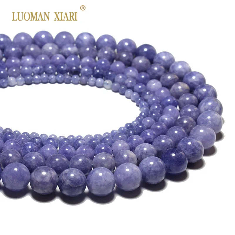 Angelite Round Beads 8mm Blue 8 Pcs Gemstones DIY Jewellery Making Crafts
