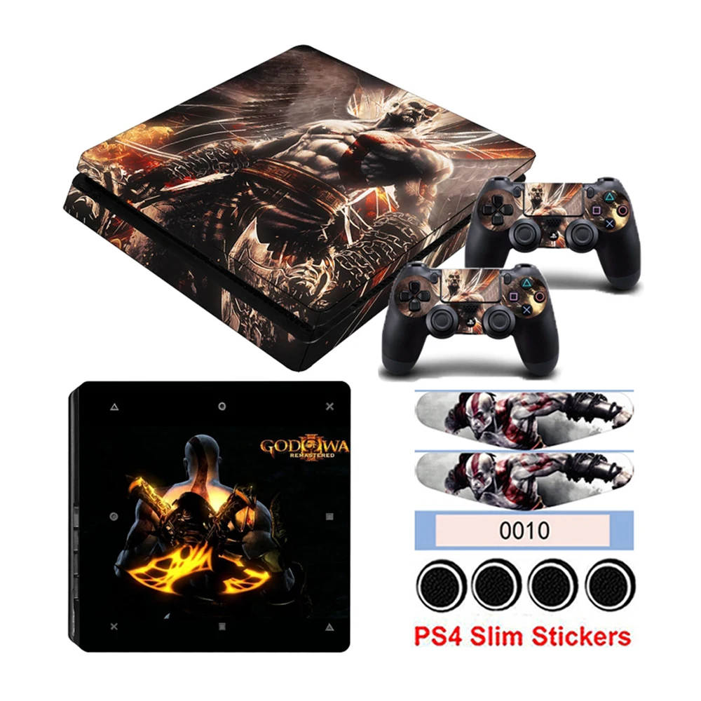 Тонкая наклейка для PS4 с изображением героев игры Бог войны s Playstation 4 тонкая на